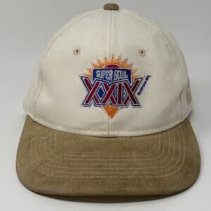 Vintage 90s Super Bowl XXIX Hat Baseball Cap 1994 49ers Sports Specialties Beige